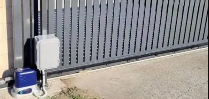 Premium automated sliding gate system with solar charging and smartphone integration